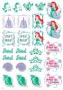 Ariel Little Mermaid Edible Character Icon Sheet